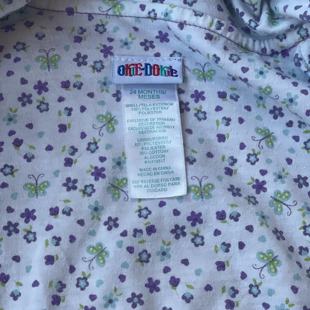 Okie Dokie Purple Light Jacket Girls Size 24 Months - Picture 8 of 10